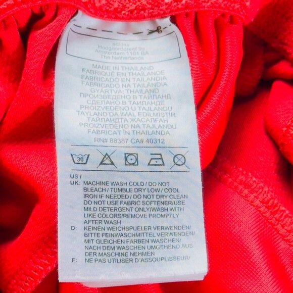 ADIDAS Aero Ready Boy's Red Athletic Shorts Polyester Stretch Size M - Picture 5 of 6